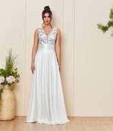 White Satin Gown